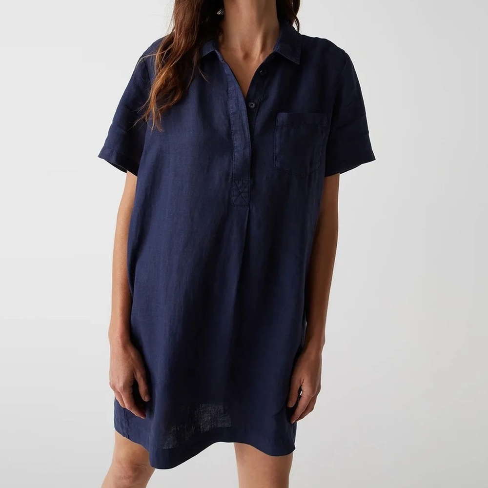 Michael Stars Ola Utility Linen Dress in nocturnal